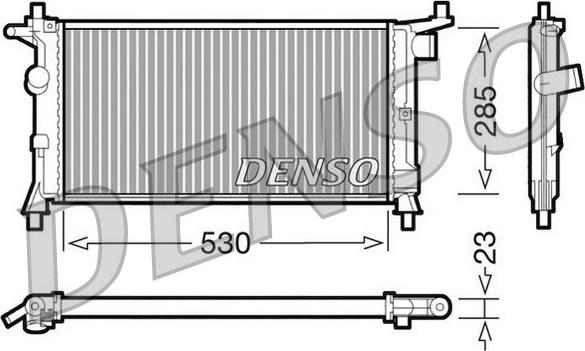 Denso DRM20037 - Радіатор, охолодження двигуна autocars.com.ua