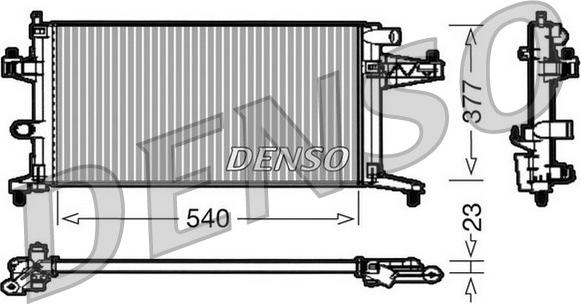 Denso DRM20038 - Радиатор, охлаждение двигателя avtokuzovplus.com.ua