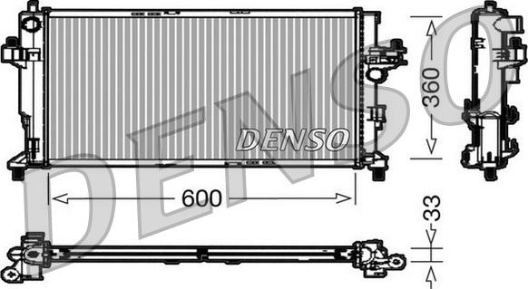 Denso DRM20039 - Радіатор, охолодження двигуна autocars.com.ua