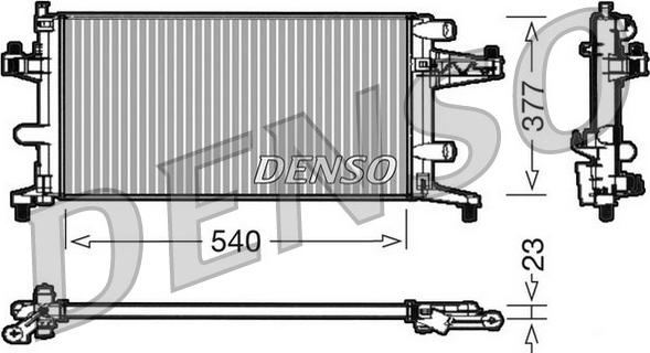 Denso DRM20040 - Радиатор, охлаждение двигателя avtokuzovplus.com.ua
