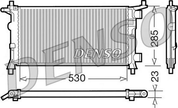 Denso DRM20041 - Радиатор, охлаждение двигателя avtokuzovplus.com.ua