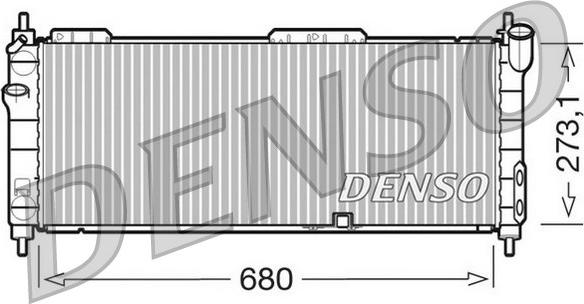 Denso DRM20042 - Радіатор, охолодження двигуна autocars.com.ua
