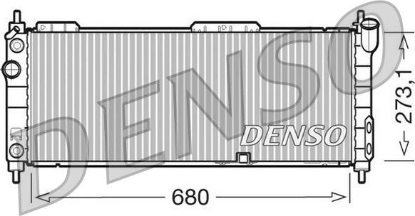 Denso DRM20043 - Радіатор, охолодження двигуна autocars.com.ua