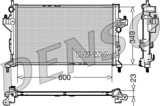 Denso DRM20045 - Радиатор, охлаждение двигателя avtokuzovplus.com.ua