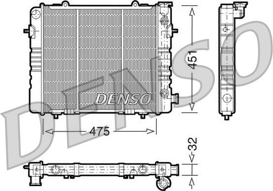 Denso DRM20050 - Радіатор, охолодження двигуна autocars.com.ua
