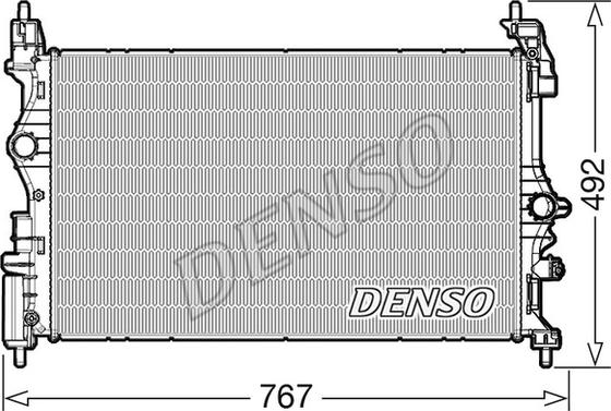 Denso DRM20051 - Радиатор, охлаждение двигателя avtokuzovplus.com.ua