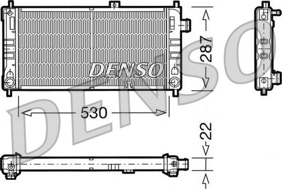 Denso DRM20062 - Радіатор, охолодження двигуна autocars.com.ua