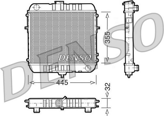 Denso DRM20072 - Радіатор, охолодження двигуна autocars.com.ua