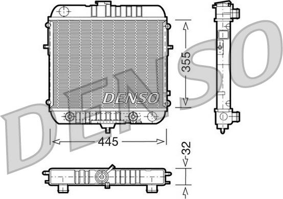 Denso DRM20073 - Радіатор, охолодження двигуна autocars.com.ua