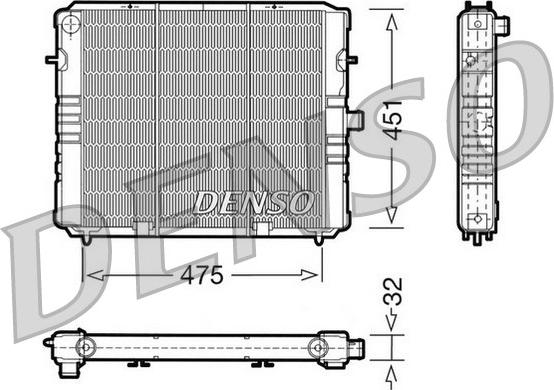 Denso DRM20076 - Радіатор, охолодження двигуна autocars.com.ua