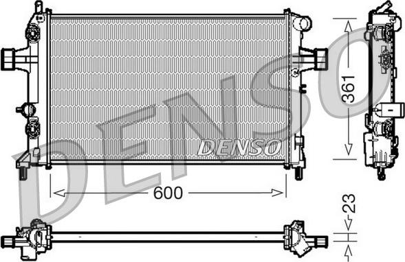 Denso DRM20086 - Радиатор, охлаждение двигателя autodnr.net