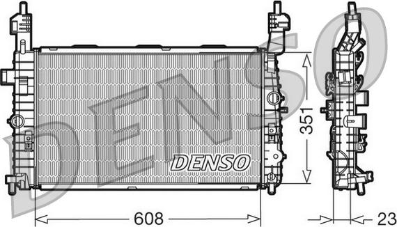 Denso DRM20093 - Радіатор, охолодження двигуна autocars.com.ua