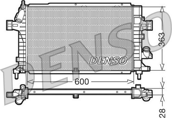 Denso DRM20100 - Радіатор, охолодження двигуна autocars.com.ua