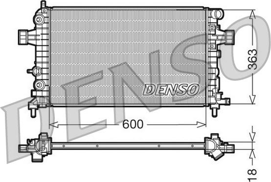 Denso DRM20101 - Радіатор, охолодження двигуна autocars.com.ua