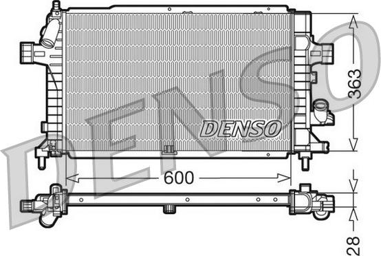 Denso DRM20102 - Радиатор, охлаждение двигателя avtokuzovplus.com.ua