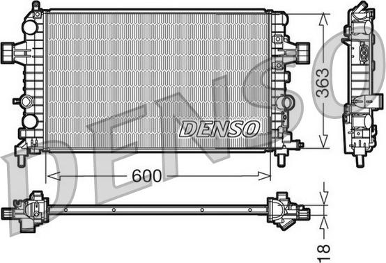 Denso DRM20103 - Радиатор, охлаждение двигателя autodnr.net