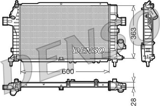 Denso DRM20104 - Радиатор, охлаждение двигателя avtokuzovplus.com.ua