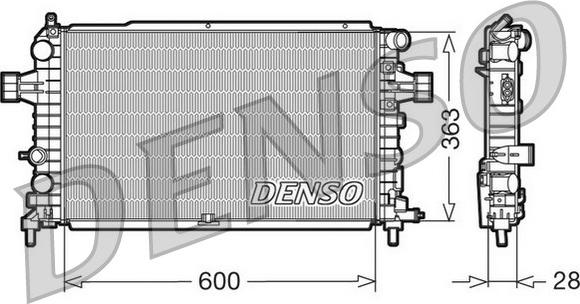 Denso DRM20105 - Радіатор, охолодження двигуна autocars.com.ua