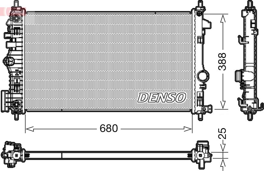 Denso DRM20108 - Радіатор, охолодження двигуна autocars.com.ua