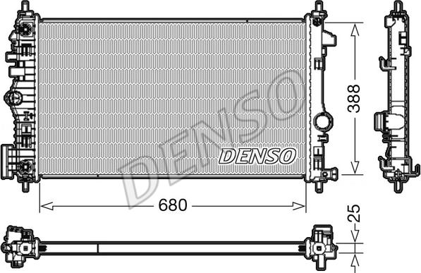 Denso DRM20108 - Радіатор, охолодження двигуна autocars.com.ua