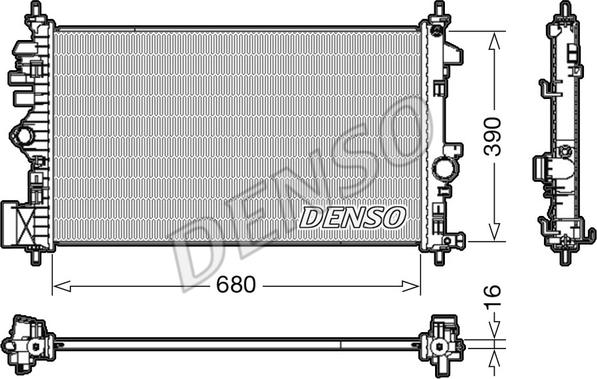 Denso DRM20110 - Радиатор, охлаждение двигателя avtokuzovplus.com.ua