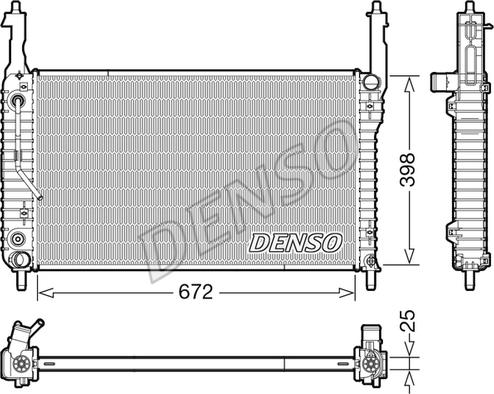 Denso DRM20123 - Радіатор, охолодження двигуна autocars.com.ua