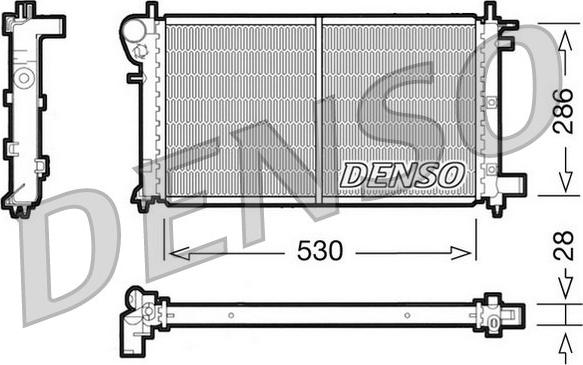 Denso DRM21003 - Радіатор, охолодження двигуна autocars.com.ua