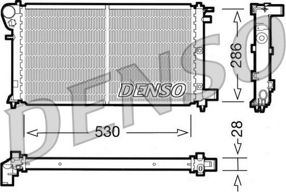 Denso DRM21004 - Радіатор, охолодження двигуна autocars.com.ua