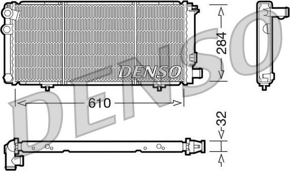 Denso DRM21010 - Радіатор, охолодження двигуна autocars.com.ua