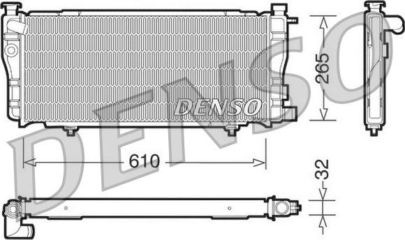 Denso DRM21012 - Радіатор, охолодження двигуна autocars.com.ua