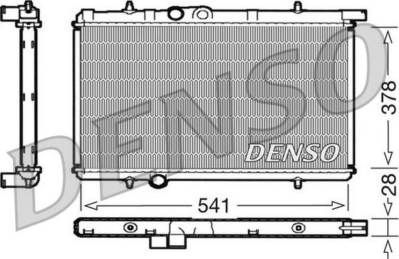 Denso DRM21021 - Радиатор, охлаждение двигателя avtokuzovplus.com.ua