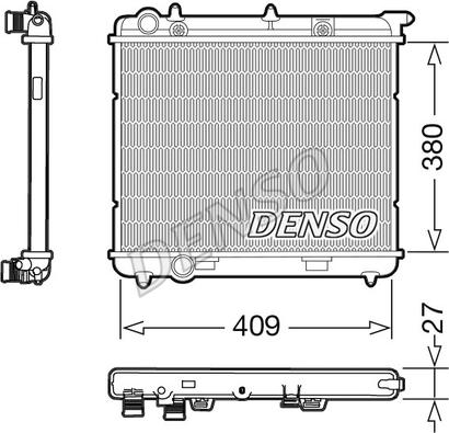 Denso DRM21024 - Радиатор, охлаждение двигателя avtokuzovplus.com.ua