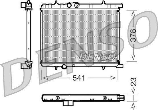 Denso DRM21033 - Радіатор, охолодження двигуна autocars.com.ua