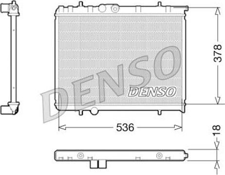 Denso DRM21034 - Радиатор, охлаждение двигателя autodnr.net