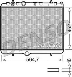 Denso DRM21055 - Радиатор, охлаждение двигателя avtokuzovplus.com.ua