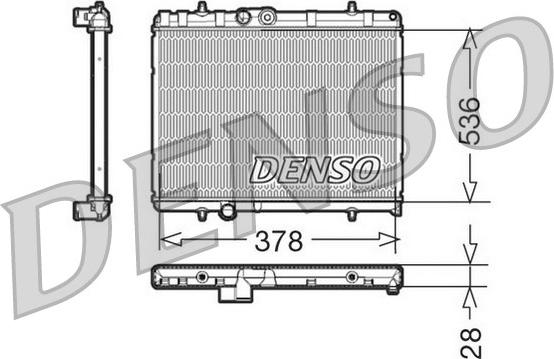 Denso DRM21056 - Радиатор, охлаждение двигателя autodnr.net