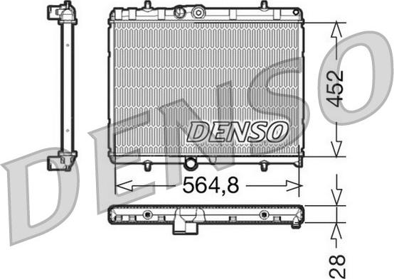Denso DRM21057 - Радиатор, охлаждение двигателя autodnr.net