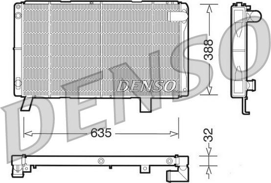 Denso DRM21072 - Радіатор, охолодження двигуна autocars.com.ua