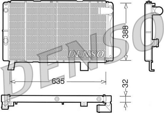 Denso DRM21075 - Радіатор, охолодження двигуна autocars.com.ua