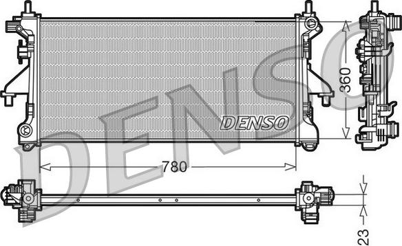 Denso DRM21100 - Радіатор, охолодження двигуна autocars.com.ua