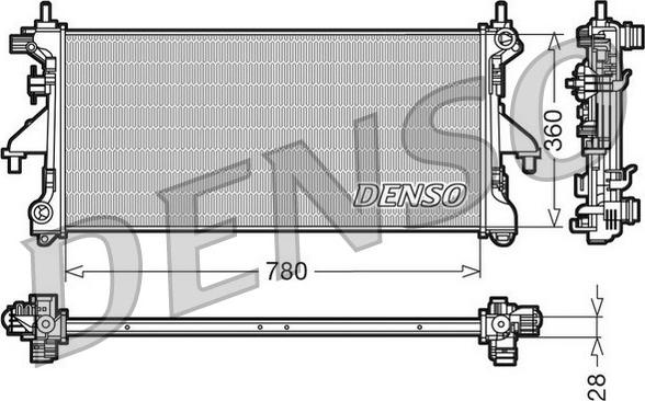 Denso DRM21101 - Радіатор, охолодження двигуна autocars.com.ua
