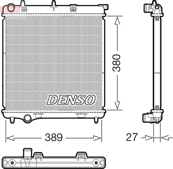 Denso DRM21108 - Радиатор, охлаждение двигателя avtokuzovplus.com.ua