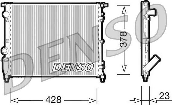 Denso DRM23001 - Радиатор, охлаждение двигателя avtokuzovplus.com.ua