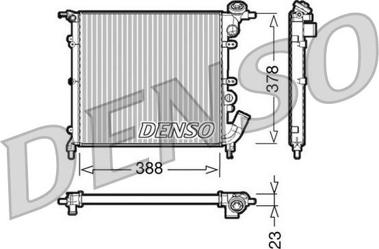 Denso DRM23002 - Радиатор, охлаждение двигателя avtokuzovplus.com.ua