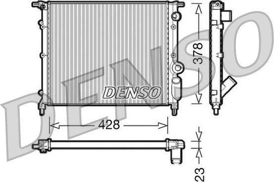 Denso DRM23004 - Радіатор, охолодження двигуна autocars.com.ua