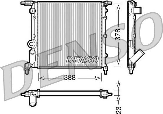 Denso DRM23006 - Радіатор, охолодження двигуна autocars.com.ua