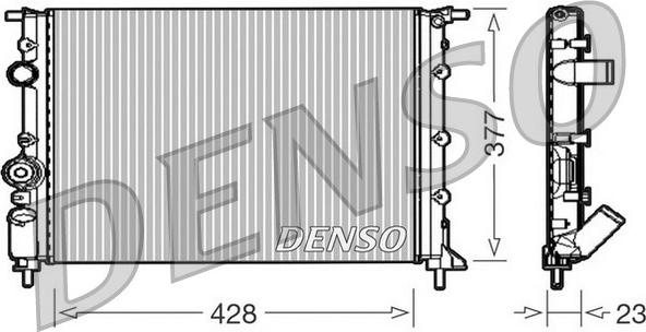 Denso DRM23008 - Радіатор, охолодження двигуна autocars.com.ua