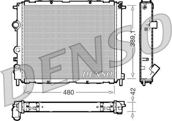 Denso DRM23009 - Радиатор, охлаждение двигателя avtokuzovplus.com.ua