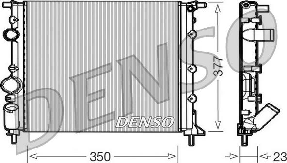 Denso DRM23010 - Радиатор, охлаждение двигателя avtokuzovplus.com.ua