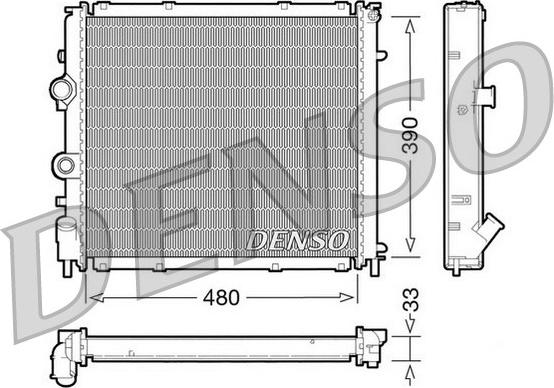 Denso DRM23011 - Радиатор, охлаждение двигателя avtokuzovplus.com.ua